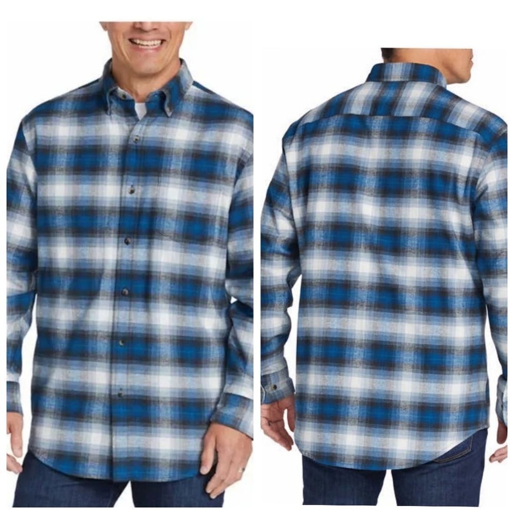 Pendleton Men Flannel Shirt ~ BLUE LARGE NEW WITH TAGS